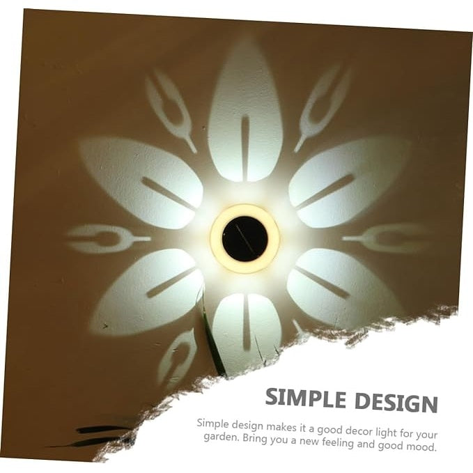 Lampa solara decorativa de exterior, compacta, rezistenta la apa IP44, putere 5W, autonomie pana la 12 ore, lumina rece, alb