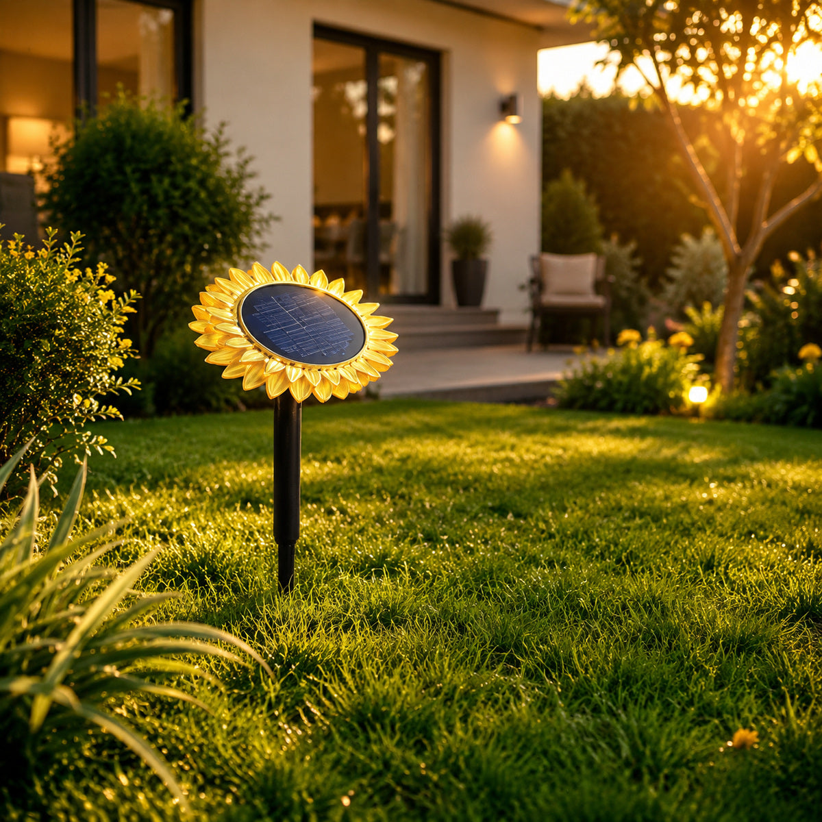Lampă Solară Decorativă de Grădină Tip Floarea-Soarelui – imagine 2