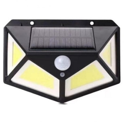 Lampa solara FOXMAG24 cu incarcare solara, 100 leduri, montare pe perete, alb/negru
