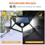 Lampa solara FOXMAG24 cu incarcare solara, 100 leduri, montare pe perete, alb/negru