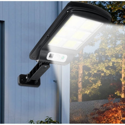 Lampa solara FOXMAG24 cu senzor de miscare, 6 leduri, 1.5W, telecomanda, negru