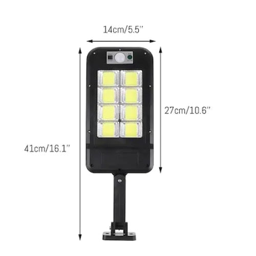 Lampa solara FOXMAG24, cu telecomanda, 160 LED-uri, corp de iluminat exterior, cu incarcare solara, senzor de miscare/lumina