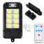 Lampa solara FOXMAG24, cu telecomanda, 160 LED-uri, corp de iluminat exterior, cu incarcare solara, senzor de miscare/lumina