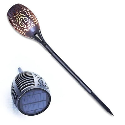 Lampa Solara FOXMAG24 de Exterior, Tip Torta, Senzor de Lumina, IP65, 600 mAh, Buton ON/OFF, Moderna, Negru
