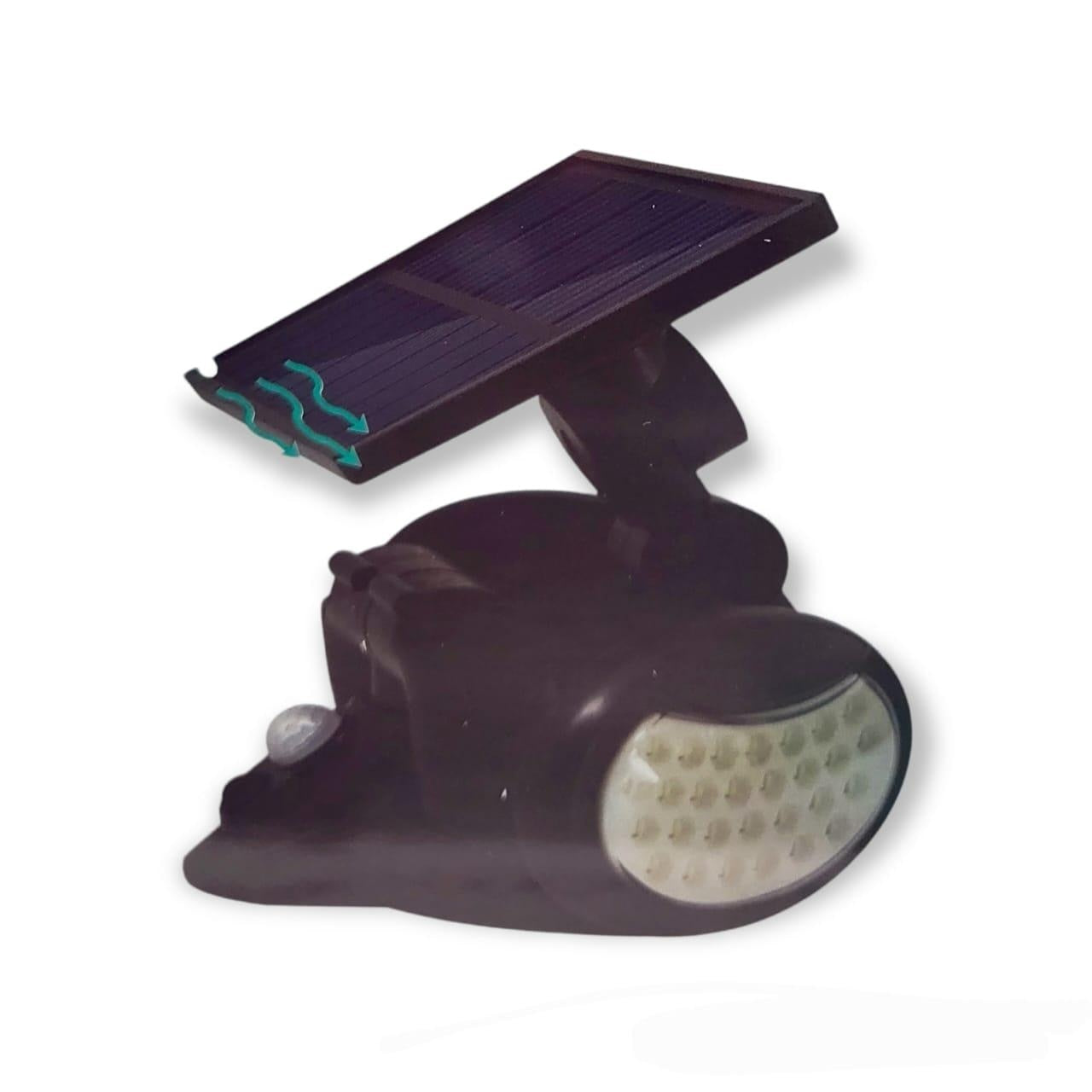 Lampa solara FOXMAG24, LED, rezistenta la apa, pentru exterior, negru