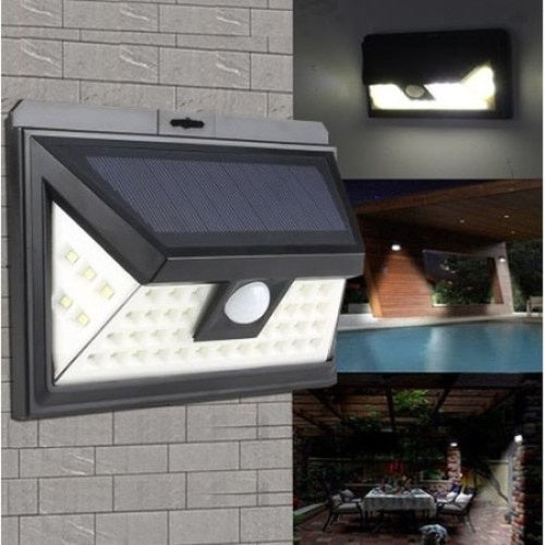 Lampa Solara FOXMAG24, Senzor de miscare, Waterproof, Acumulator 1200 mAh, Temperatura culoare 5500 k, Unghi iluminare 120°, Panou solar 0,55 W/5,5 V, Design Ergonomic, Negru