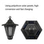 Lampa solara hexagonala, impermeabila, cu 3 LED-uri, cu grile anti- tantari, din ABS, pentru grădini, peluze, curți interioare, negru