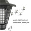 Lampa solara hexagonala, impermeabila, cu 3 LED-uri, cu grile anti- tantari, din ABS, pentru grădini, peluze, curți interioare, negru