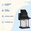 Lampă Solară LED de Perete, Acrilică, Negru-Transparent – imagine 3