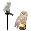 Lampa solara LED pentru curte sau gradina, model Bufnita, inaltime 43 cm, 40mAh, 0.2W, alb