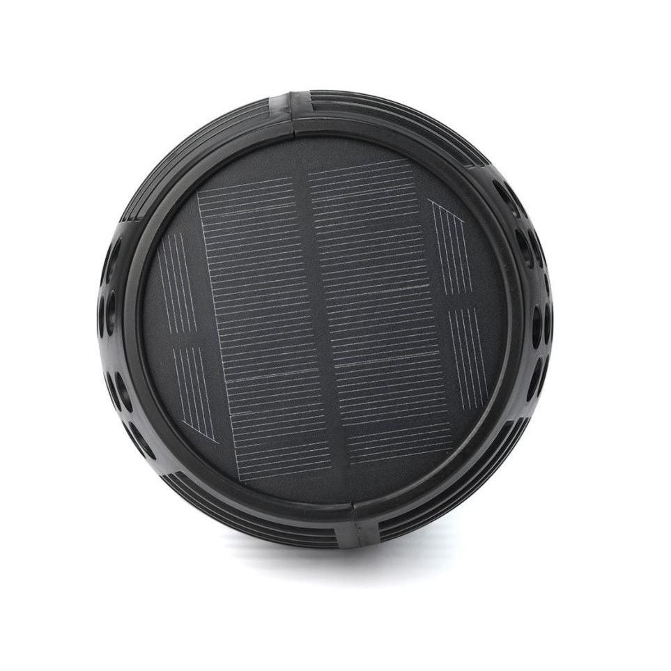 Lampa solara Matheus, sub forma de torta, ideala pentru exterior, efect de faclie, IP65