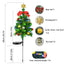 Lampa solara pentru gradina, LED, forma de brad, waterproof, cu tarus, 68cm inaltime, multicolor
