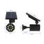 Lampa solara, tip camera video, cu senzor de miscare, lumina LED, telecomanda, acumulator, negru