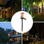Lampa solara tip casuta de gradina, impermeabila, cu lumina calda, fixare tip tarus, din ABS, rosu/crem