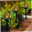 Lampa solara tip casuta de gradina, impermeabila, cu lumina calda, fixare tip tarus, din ABS, negru/maro