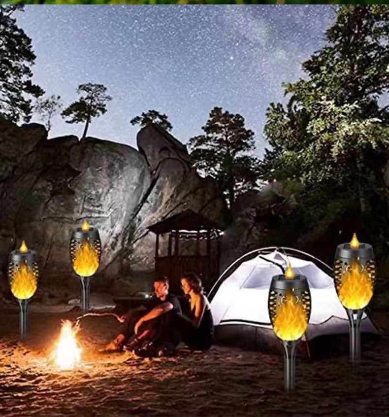 Lampa Solara tip Torta cu efect Flacara cu lumina realistica, lungime 61 cm