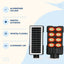 Lampă Stradală Solară cu 9 Module LED și Panou Separat, Negru – imagine 3