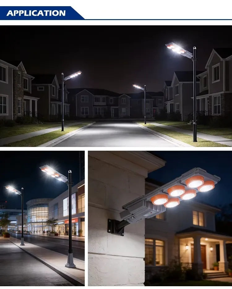 Lampă Stradală Solară LED Durabilă cu brai metalic, 600 W, Control Automat, IP65