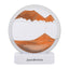 Lampa tip clepsidra, decorativa, cu lumina LED, cu imagine dinamica, nisip miscator, anti stres, alb/galben