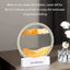 Lampa tip clepsidra, decorativa, cu lumina LED, cu imagine dinamica, nisip miscator, anti stres, alb/galben