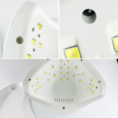 Lampa UV FOXMAG24, pentru manichiura si pedichiura, portabila, 48 W, senzor, alb