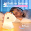 Lampa veghe pentru copii, unicorn, lumini RGB, control tactil, cu 16 culori, baterie incorporata, alb