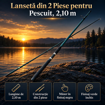 Lansetă din 2 Piese pentru Pescuit, 2,10 m – imagine principală promoțională