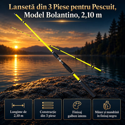 Lansetă din 3 Piese pentru Pescuit, Model Bolantino, 2,10 m – imagine principală promoțională