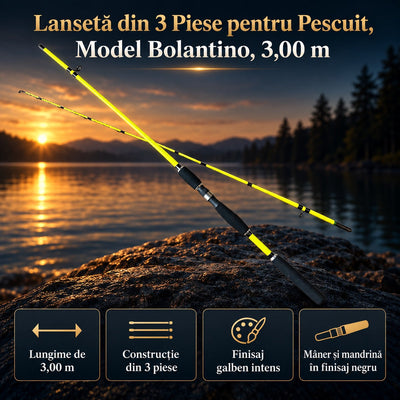 Lansetă din 3 Piese pentru Pescuit, Model Bolantino, 3,00 m – imagine principală promoțională