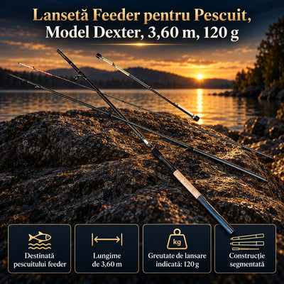 Lansetă Feeder pentru Pescuit, Model Dexter, 3,60 m, 120 g – imagine principală promoțională