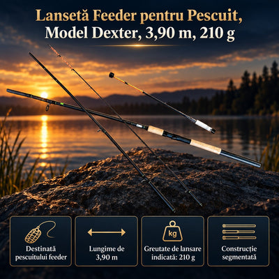 Lansetă Feeder pentru Pescuit, Model Dexter, 3,90 m, 210 g – imagine principală promoțională