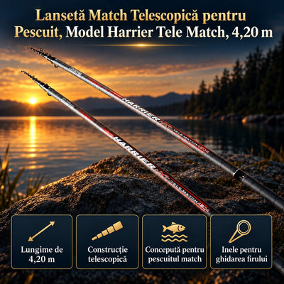 Lansetă Match Telescopică pentru Pescuit, Model Harrier Tele Match, 4,20 m – imagine principală promoțională
