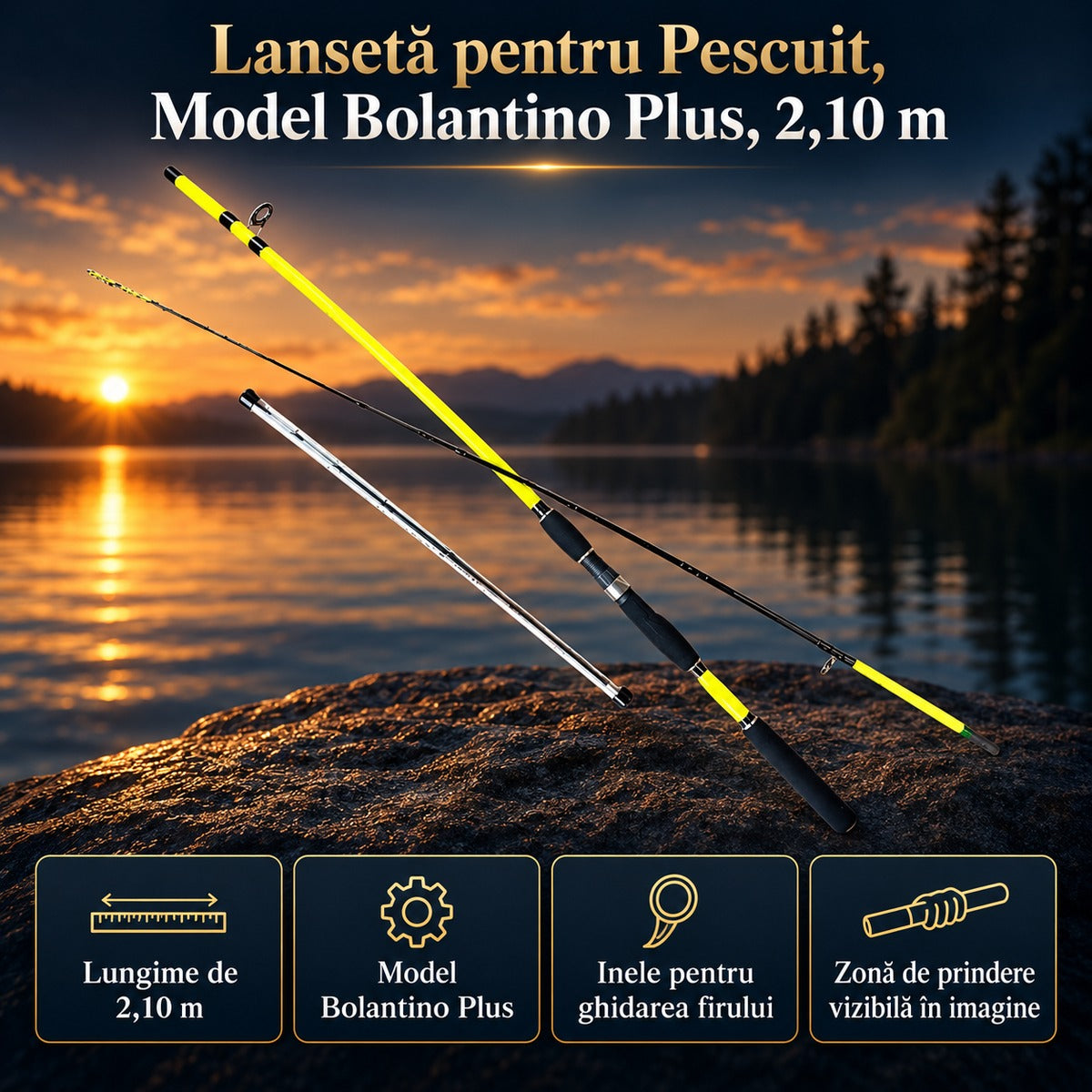 Lansetă pentru Pescuit, Model Bolantino Plus, 2,10 m – imagine principală promoțională