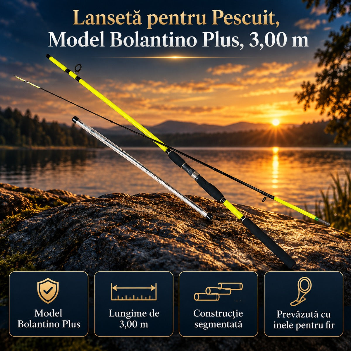 Lansetă pentru Pescuit, Model Bolantino Plus, 3,00 m – imagine principală promoțională