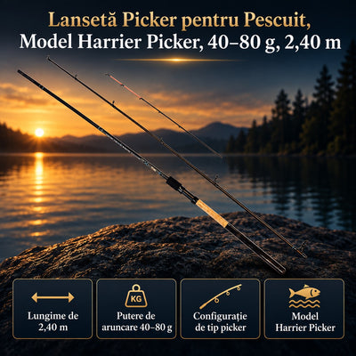 Lansetă Picker pentru Pescuit, Model Harrier Picker, 40–80 g, 2,40 m