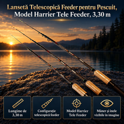 Lansetă Telescopică Feeder pentru Pescuit, Model Harrier Tele Feeder, 3,30 m