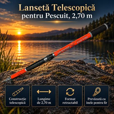 Lansetă Telescopică pentru Pescuit, 2,70 m – imagine principală promoțională