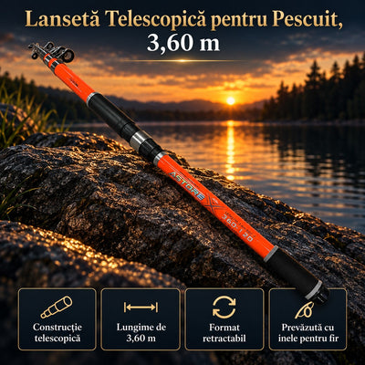 Lansetă Telescopică pentru Pescuit, 3,60 m – imagine principală promoțională