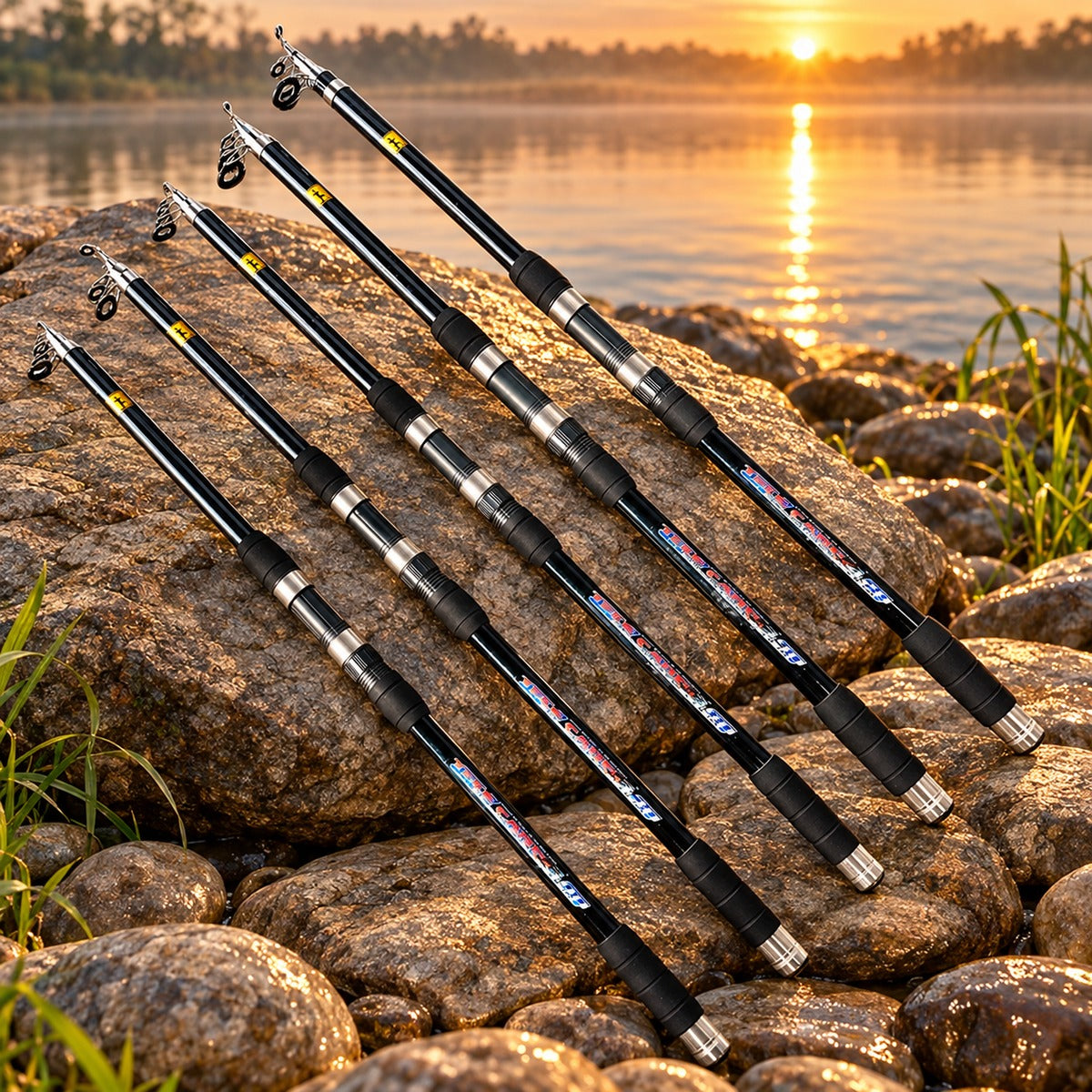 Lansetă Telescopică pentru Pescuit, Model Tele Carp, 3,00 m – imagine comercială în ambient