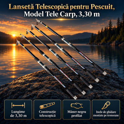 Lansetă Telescopică pentru Pescuit, Model Tele Carp, 3,30 m – imagine principală promoțională