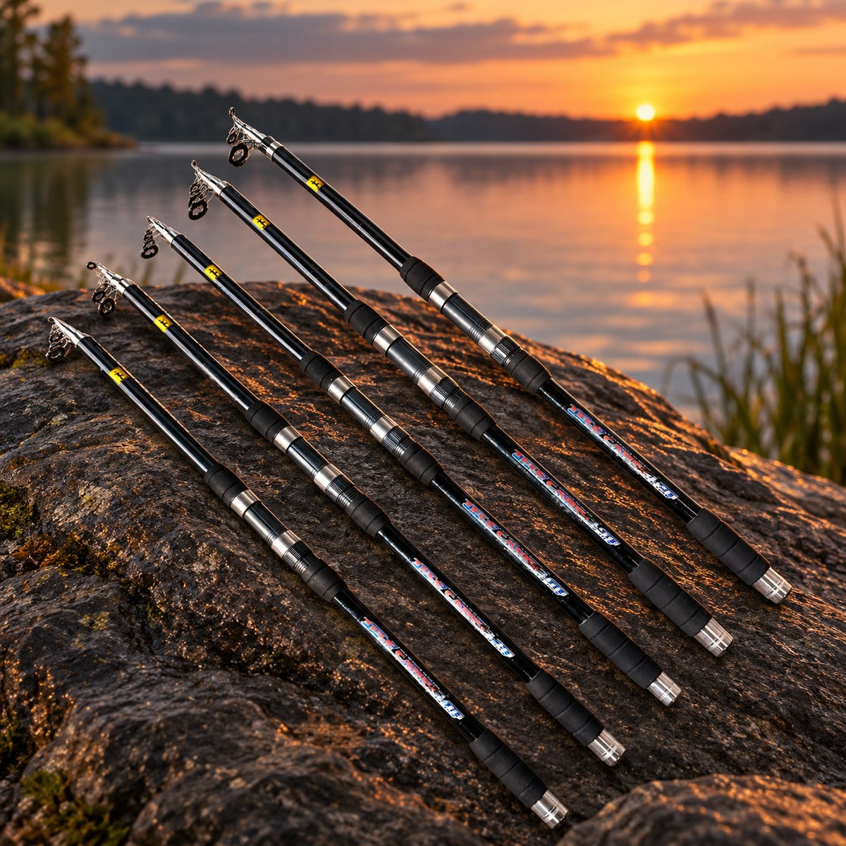 Lansetă Telescopică pentru Pescuit, Model Tele Carp, 3,90 m – imagine comercială în ambient