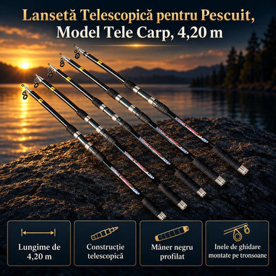 Lansetă Telescopică pentru Pescuit, Model Tele Carp, 4,20 m – imagine principală promoțională