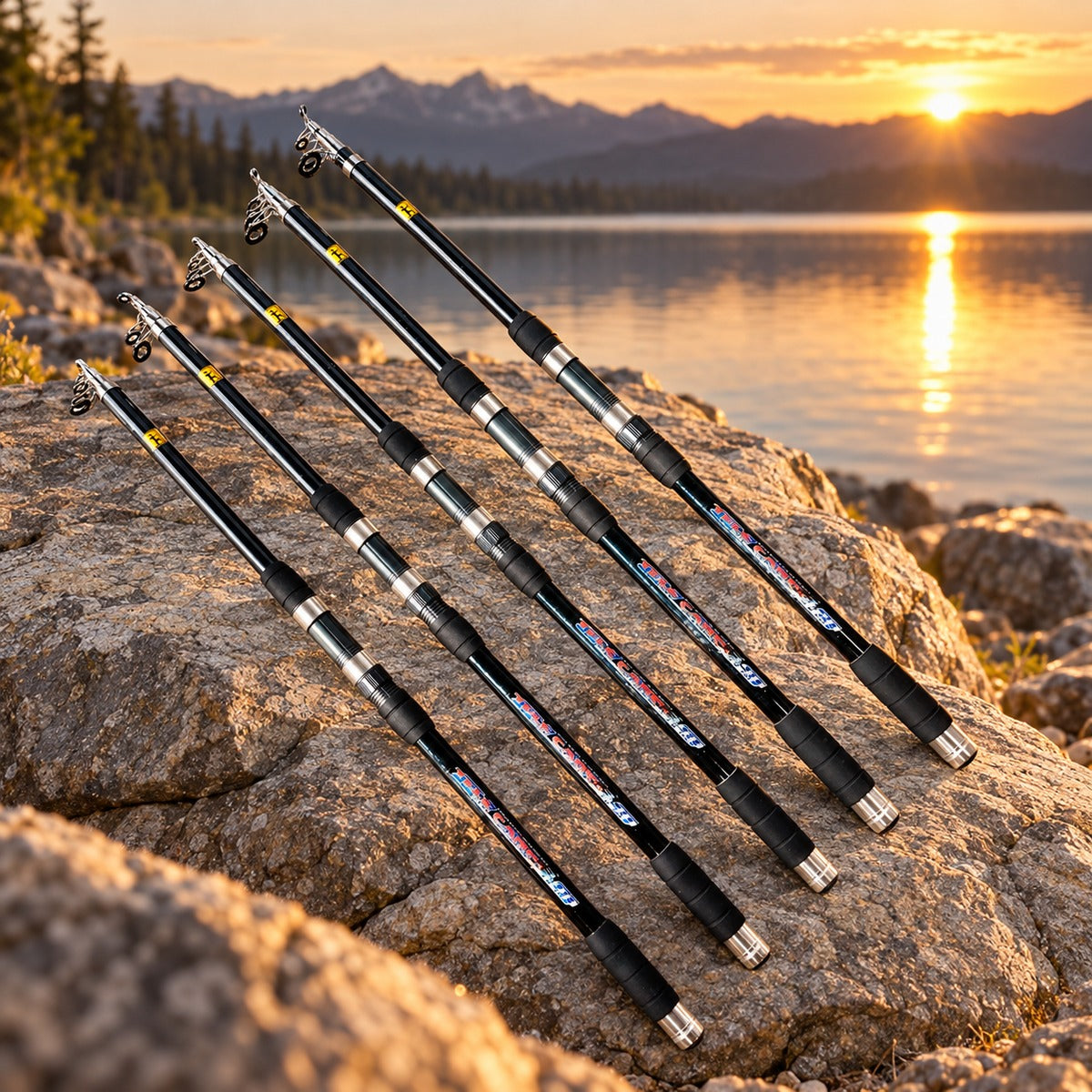 Lansetă Telescopică pentru Pescuit, Model Tele Carp, 4,20 m – imagine comercială în ambient