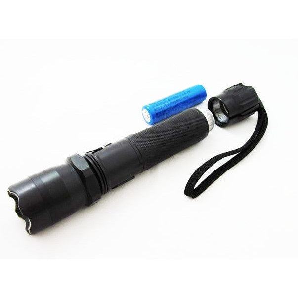 Lanterna cu electrosoc pentru autoaparare, iZowe, model 1102, metalica