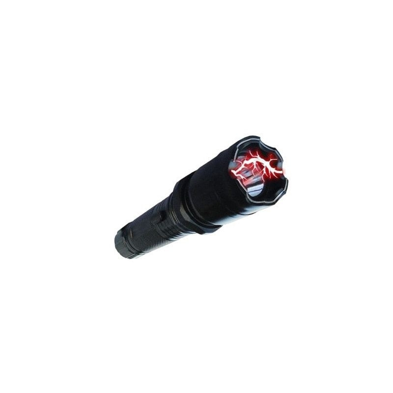 Lanterna cu Electrosoc si Laser FOXMAG24®, Carcasa din Aluminiu, Acumulator Incorporat, Negru