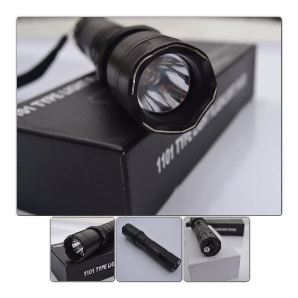 Lanterna cu electrosoc si laser FOXMAG24®, LED, Aluminiu, Reincarcabila