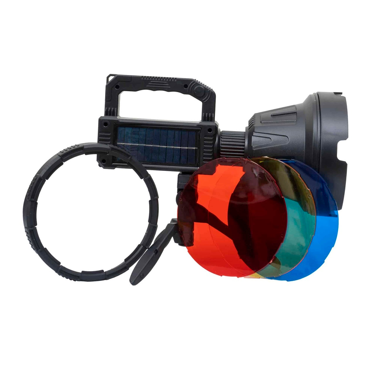 Lanterna cu incarcare solara, 6 moduri iluminat, USB si trepied, 30cm