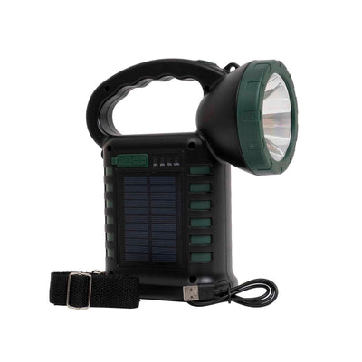 Lanterna cu incarcare solara si USB, 6 moduri de lumina, curea transport