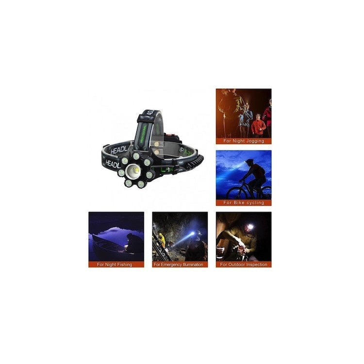 Lanterna De Cap FOXMAG24, Cu 8 LED Si 6 Faze Lumina