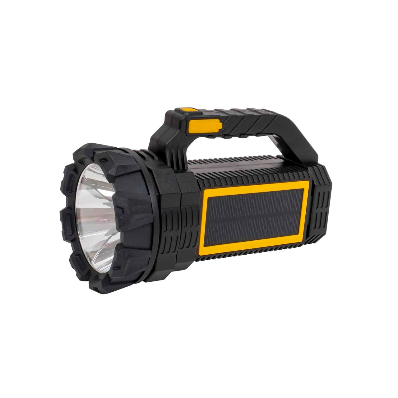 Lanterna de mana cu incarcare solara si USB, 3 moduri luminozitate, 21 cm